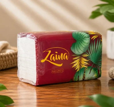 Zaina Nylon Facial Tissue (600 Sheets, 1 Ply)